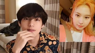 Taehyung amp Sana  Taesana video call [upl. by Jowett337]