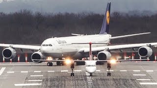 AIRBUS A340600 vs DASH8  GET OUT OF MY WAY BROTHER [upl. by Nahallac696]