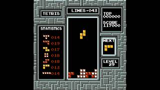 NES Tetris  125 lines  241k on level 29 [upl. by Lawry]