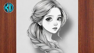 How to draw beautiful girl face drawing face drawing tutorial step by step VKDvikashvlogs [upl. by Mihsah]