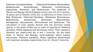 Floristic Composition and Density of Main Woody Species of the Parklands in Two Phytogeographical Zo [upl. by Ekle]