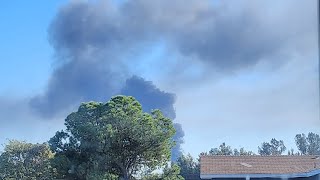 Railroad Ties on Fire Bakersfield CA [upl. by Eimmat]