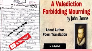 A valediction Forbidden Mourning by John Donn poemSummaryTheme conclusionwith explanation [upl. by Jemy]