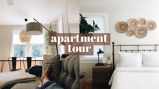 MID CENTURY MINIMALIST APARTMENT TOUR 800 SQ FT [upl. by Bryce354]