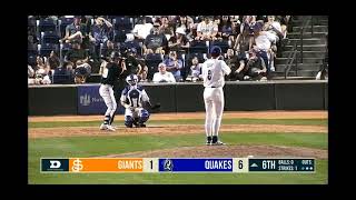 Robert Hipwells 1st San Jose Giants Hr 8324 [upl. by Naic287]