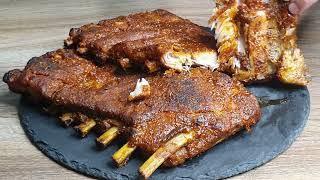 How to cook barbecue ribs in the oven  recipe juicy ribs [upl. by Seigel74]