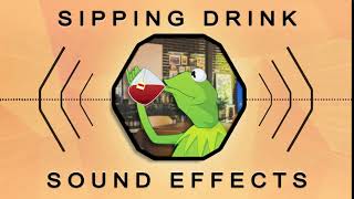 Sipping Drink  Free Sound Effect [upl. by Schuh]