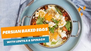 Persian Baked Eggs with Lentils amp Spinach from Good Chef Bad Chef [upl. by Viviana174]