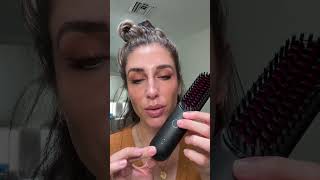 Cordless Portable Hairbrush Straightener by TYMO hairproductreview hairstyletutorial travelhair [upl. by Aisyle]