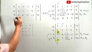 Sistema de ecuaciones lineales 4x4 Eliminación Gauss Ejemplo 2 [upl. by Garret]