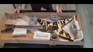 Washburn Dime WE333SC Snow Camo Unboxing vid [upl. by Eiluj368]