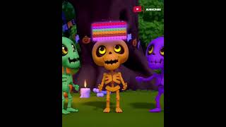 Skeletons Learn Colors  Halloween Educational Video for Kidshogi shortscartoon [upl. by Irrabaj]