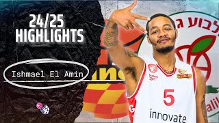 Ishmael El Amin Highlights 202425  Israel Winner League  Hapoel Gilboa Galil [upl. by Seugirdor]