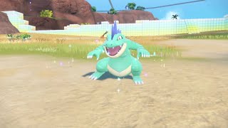 Shiny Totodile  Shiny Feraligatr Evolution  Pokemon Scarlet And Violet [upl. by Stafani]