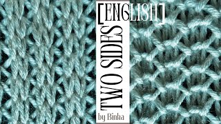 English How to knit A new doubleside knitting pattern from the Crazy Brioche family [upl. by Eeima]