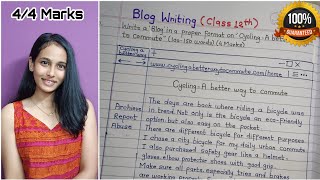 Blog writing class 12  12th English writing skill  Blog Kaise likheBlog Writing  12 English 2023 [upl. by Evilc82]