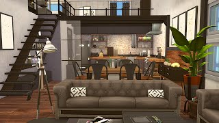 INDUSTRIAL LOFT APARTMENT 701 Zenview 🌆 Sims 4 Speed Build Stop Motion NO CC [upl. by Ellevart]