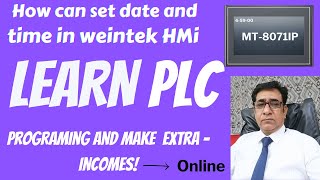 how to set date and time in weintek HMI [upl. by Assyral]