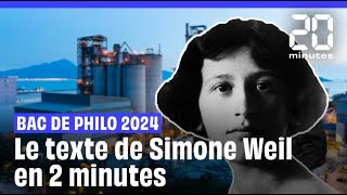 Baccalauréat 2024  Lexplication de texte de Simone Weil « La Condition ouvrière » en 2 minutes [upl. by Charbonneau]