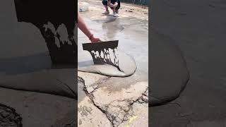 Pothole pavement cement mortar repair process [upl. by Mozza174]