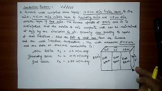 HEAT AND MASS TRANSFER CONDUCTION PROBLEM01 [upl. by Ecnarolf103]