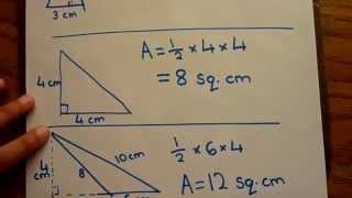 Find Area of Triangle  Calculate triangle area  VERY EASY to learn [upl. by Elberta]