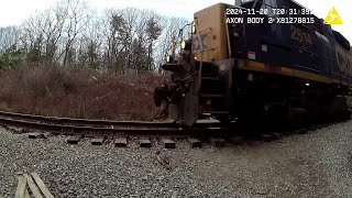 Axon Body 2 CSX Train Engine Hauling Graffitied Tank Cars🛤🛲 [upl. by Arraeic522]