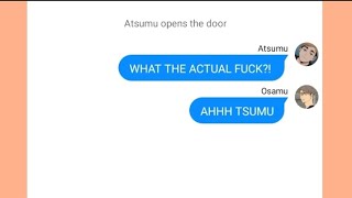 Atsumu caughts OsaSuna in act  Haikyuu text skit video [upl. by Brendin765]