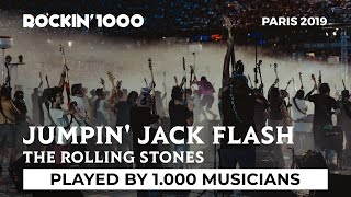 Jumpin Jack Flash  The Rolling Stones played by 1000 musicians  Rockin1000 [upl. by Dominica835]