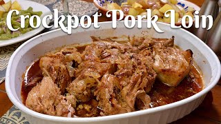 EASY CROCKPOT PORK LOIN WITH BROWN SUGAR AND BALSAMIC GLAZE Delicious fallapart pulled pork recipe [upl. by Marler]