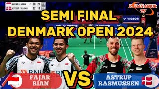 Semi final Victor Denmark Open 2024  Fajar AlfianM Rian Ardianto 🇮🇩 VS Kim AstrupRasmussen 🇩🇰 [upl. by Otrevlig177]