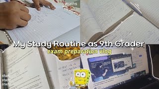 🖇️📚🥲Preparing For Exams My Study Routine 9th Grader  Productive Study ✨💌 [upl. by Adnopoz]