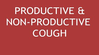 Drugs for Productive and NonProductive Cough  Dr Shikha Parmar [upl. by Guillermo]