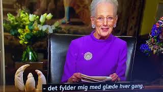 The Queen Margrethe of Denmark Nytårstale queenmargrethe nytår [upl. by Tamara]