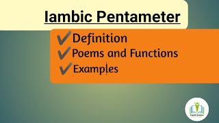 What is an iambic pentameter in poetry Definition poems and functionsexamples  literaturepag [upl. by Anson]