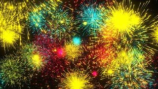 New Year Fireworks Background video  Footage  Screensaver [upl. by Elka]