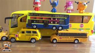 Big school bus toy Bus toys collection for children Toy bus for kids The wheels on the bus song [upl. by Ier]