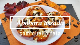 Abóbora no forno com queijo feta para o Halloween [upl. by Aitra]