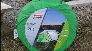 Coleman 2 Person Pop Up Tent Review [upl. by Margaux]