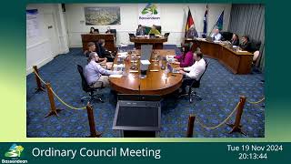 Town of Bassendean Ordinary Council Meeting 19 November 2024 [upl. by Woodford]