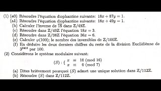 Correction de lexamen de la session normale du module Algèbre 1 SMASMI FSDM 20222023 EX 1 [upl. by Reagen]