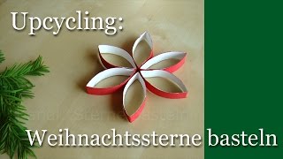 Weihnachtssterne basteln Upcycling für Weihnachten  Weihnachtsdeko [upl. by Noskcaj]