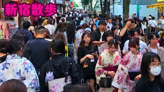 🚶🏻Saturdays Super Busy Shinjuku Walk in Shinjuku Tokyo Japan [upl. by Gnuj311]