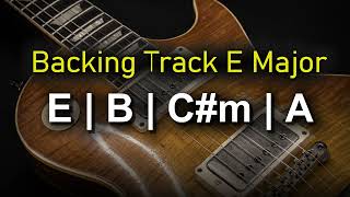 Rock Pop Backing Track E Major  70 BPM  Guitar Backing Track [upl. by Micheal255]