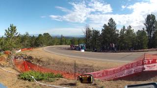 Very beginning of Pikes Peak Hill Climb 2013  3rd bike and crash [upl. by Giffy120]