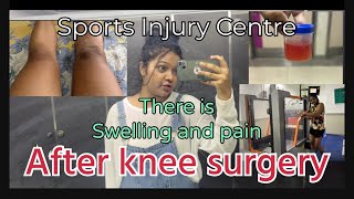 PostKnee Surgery Recovery Dealing with Swelling and Pain 🥲kneepain kneesurgery youtubevlog [upl. by Giesecke]