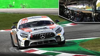 Mercedes AMG GT4 Race Car OnBoard amp Sound at Monza Circuit [upl. by Vickie]