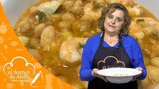 Garbanzos con bacalao y langostinos [upl. by Rodolphe]