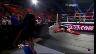 WWE Raw 6313 The Bella Twins and AJ Lee vs Kaitlyn Cameron and Naomi [upl. by Uranie]