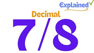 Write 78 to a Decimal Rounding to Tenths Hundreds and Thousandths Places [upl. by Benildis]